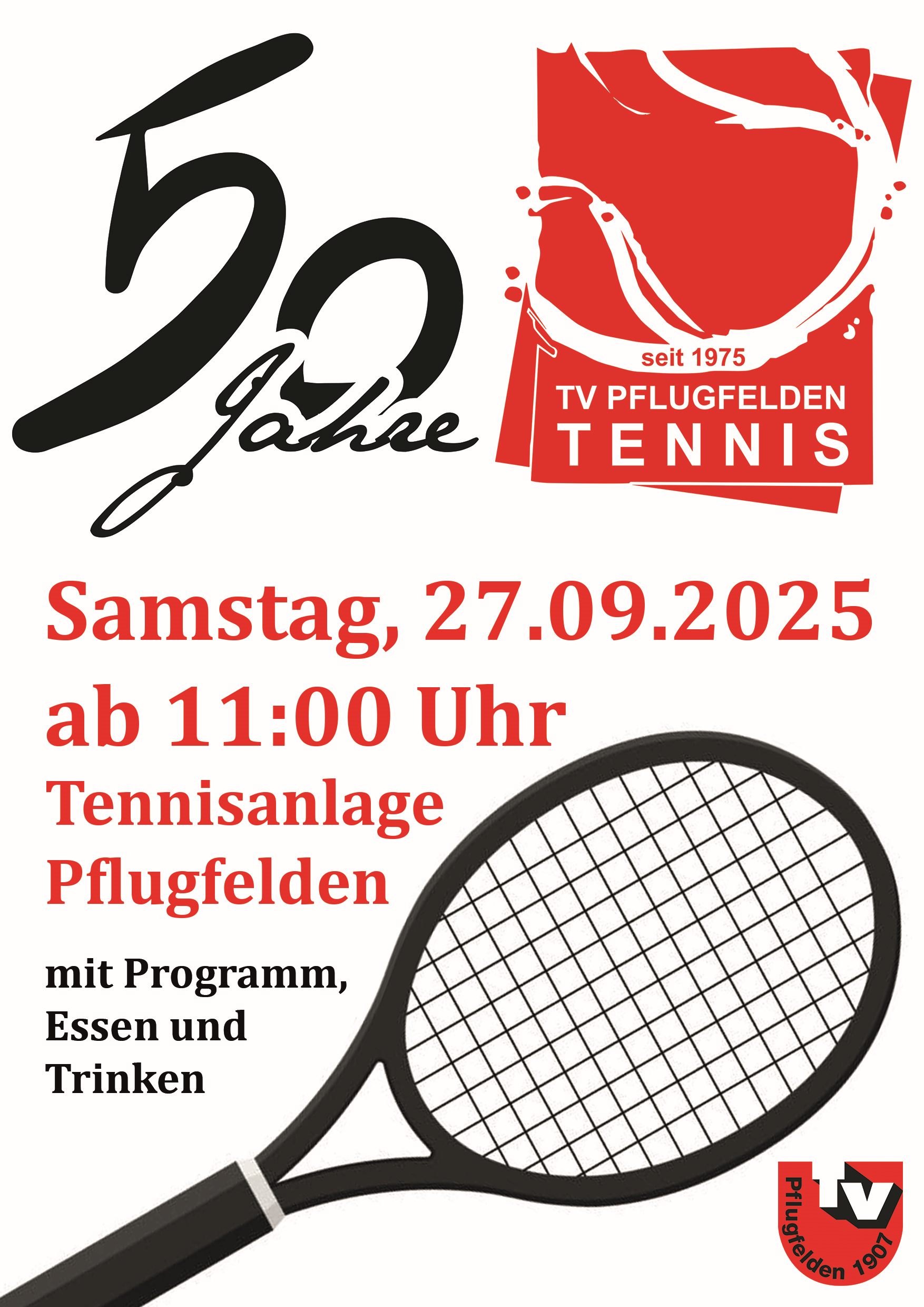 Plakat Tennis-Jubiläum